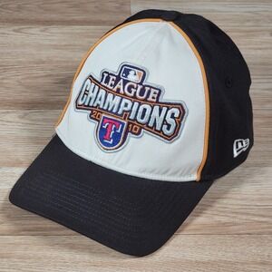 Texas Rangers New Era 39Thirty Hat Cap Black 2010 AL League Champion Baseball